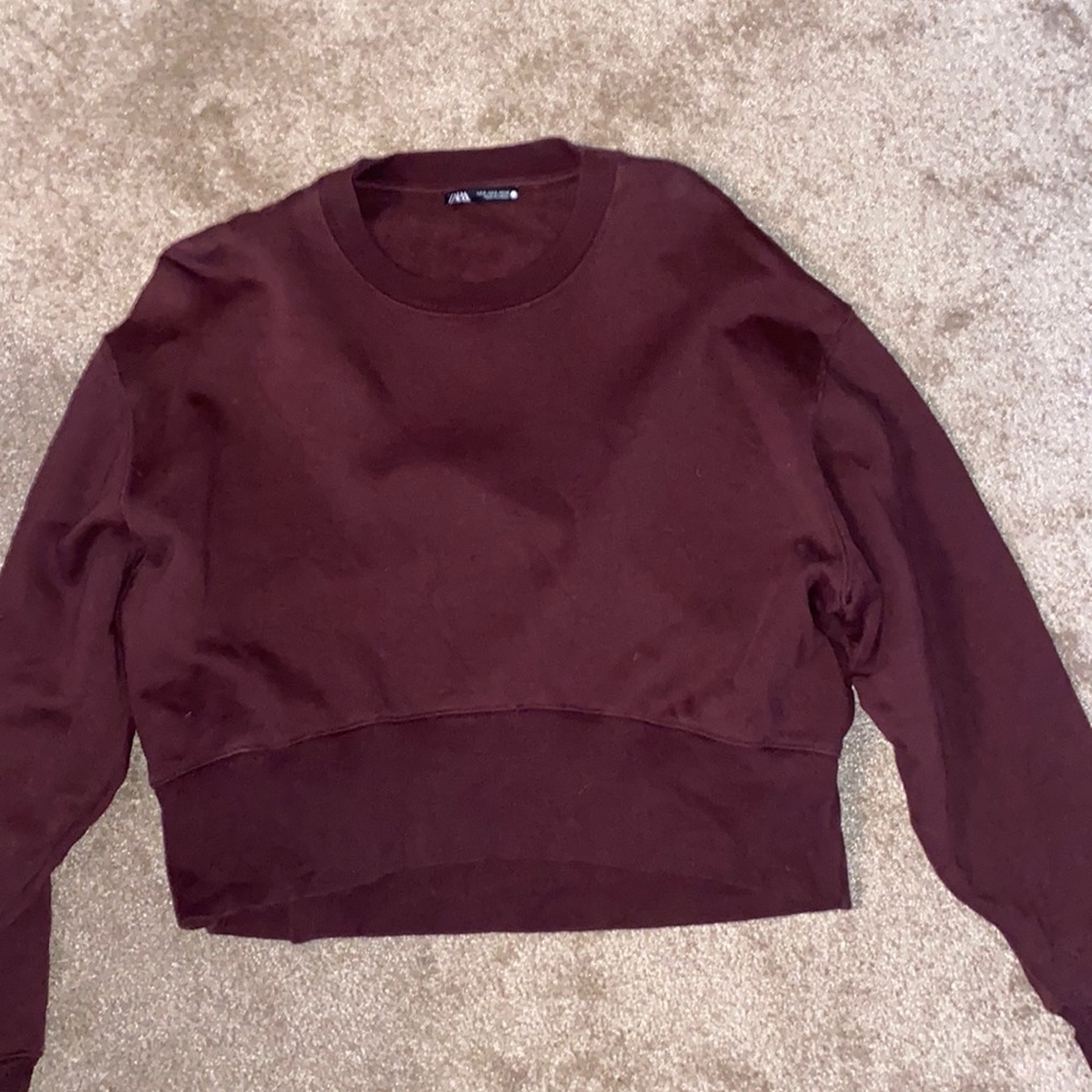 Cropped crew neck